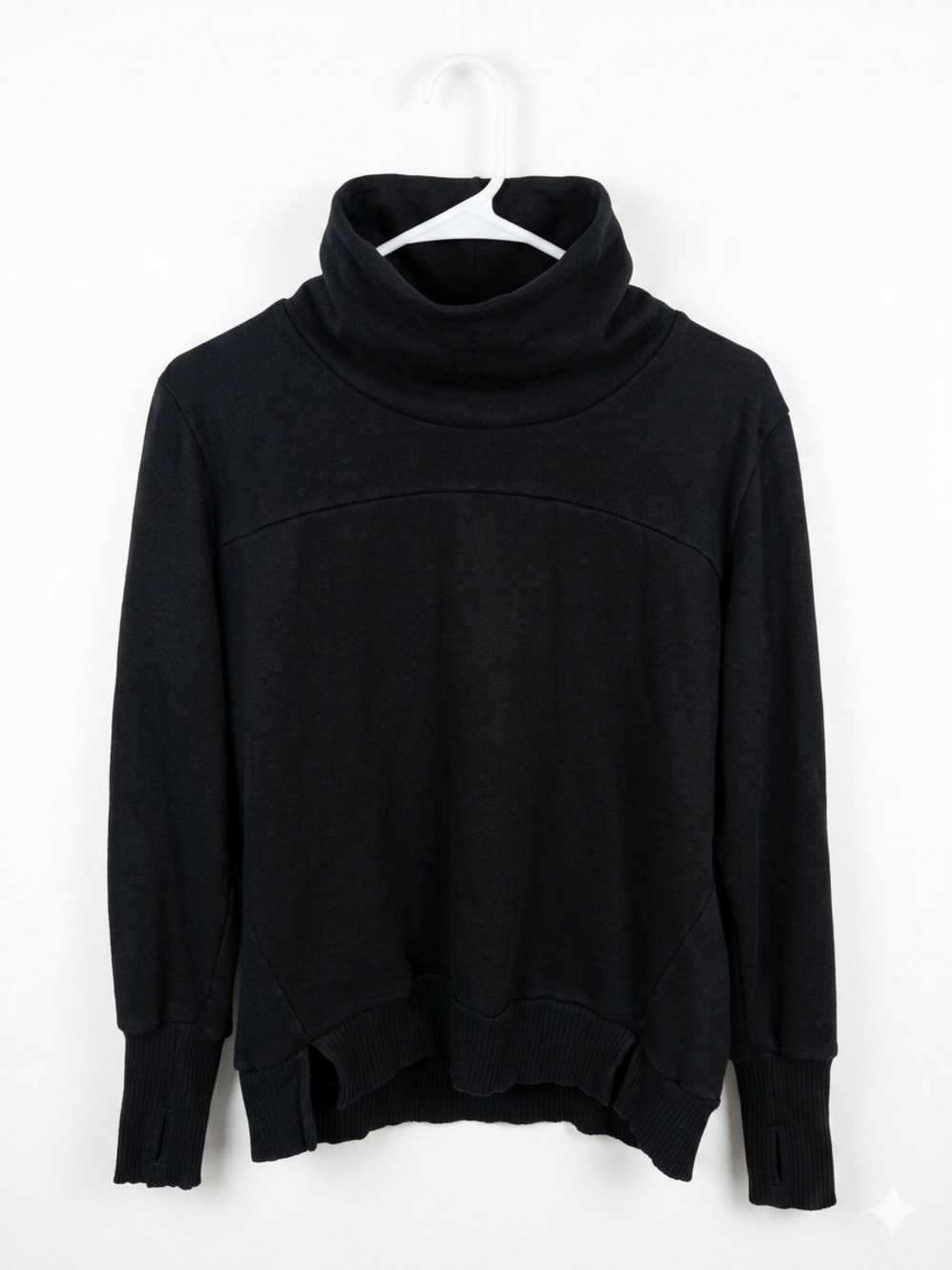 ALO Yoga Black Funnel Neck Sweater